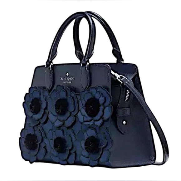 🦋RAFFLE🦋 NWT! Kate Spade NEW Blue Applique Embroidered Madison Satchel - Picture 4 of 8